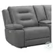 Briarwood Tahoe Charcoal 6 Piece Modular Power Reclining Sectional with Power Headrests