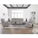 Glendale Pewter Zero Gravity Power Reclining Console Loveseat with Power Headrest