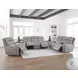 Glendale Pewter Zero Gravity Power Reclining Console Loveseat with Power Headrest