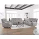Glendale Pewter Zero Gravity Power Reclining Console Loveseat with Power Headrest