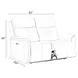 Cascade Auburn Leather 61" Power Reclining Loveseat