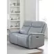 Cascade Seamist Grey 63" Power Reclining Loveseat With Power Headrest