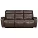 Cascade Auburn Leather 83" Power Reclining Sofa