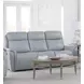 Cascade Seamist Grey 87" Power Reclining Sofa With Power Headrest