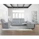 Cascade Seamist Grey 87" Power Reclining Sofa With Power Headrest