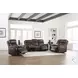 Riverton Auburn Leather Power Reclining Living Room Set