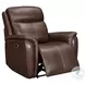 Cascade Auburn Leather Power Reclining Living Room Set