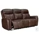 Riverton Auburn Leather Power Reclining Sofa