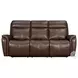 Riverton Auburn Leather Power Reclining Sofa