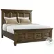 Windom Smoky Walnut Queen Storage Platform Bed