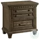 Windom Smoky Walnut 2 Drawer Nightstand