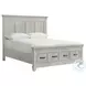Windom Antique White King Storage Platform Bed