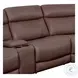 Carrith Autumn Umber Leather 6 Piece Modular Power Reclining Sectional