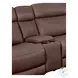 Carrith Autumn Umber Leather 6 Piece Modular Power Reclining Sectional