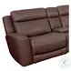 Carrith Autumn Umber Leather 6 Piece Modular Power Reclining Sectional