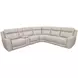 Calgary Stone Leather 6 Piece Modular Power Reclining Sectional