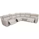 Calgary Stone Leather 6 Piece Modular Power Reclining Sectional