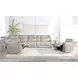 Calgary Stone Leather 6 Piece Modular Power Reclining Sectional