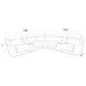 Calgary Autumn Umber Leather 7 Piece Modular Power Reclining Sectional