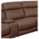 Calgary Autumn Umber Leather 6 Piece Modular Power Reclining Sectional