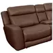 Calgary Autumn Umber Leather 6 Piece Modular Power Reclining Sectional