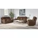 Calgary Autumn Umber Leather Power Recliner