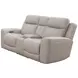 Calgary Stone Leather 81" Power Reclining Console Loveseat