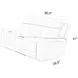 Calgary Stone Leather 81" Power Reclining Console Loveseat