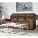 Calgary Autumn Umber Leather 92" Power Reclining Sofa