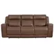 Calgary Autumn Umber Leather 92" Power Reclining Sofa