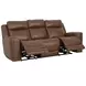 Calgary Autumn Umber Leather 92" Power Reclining Sofa