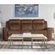 Calgary Autumn Umber Leather 92" Power Reclining Sofa