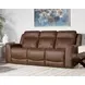 Calgary Autumn Umber Leather 92" Power Reclining Sofa