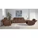 Calgary Autumn Umber Leather 92" Power Reclining Sofa