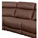 Calgary Autumn Umber Leather 7 Piece Modular Power Reclining Sectional