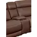Calgary Autumn Umber Leather 7 Piece Modular Power Reclining Sectional