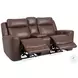 Carrith Autumn Umber Leather Power Reclining Living Room Set