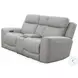 Carrith Stone Leather Power Reclining Living Room Set