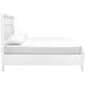Springhouse Whisper White and Gray Queen Upholstered Panel Bed