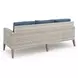 Carezza Dark Blue and Natural Upholstered 5 Piece Conversation Set