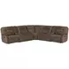 Cooper Shadow Brown Performance Fabric 7 Piece Modular Reclining Sectional