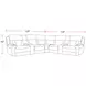 Dalton Lucky Fawn Performance Fabric 7 Piece Modular Power Reclining Sectional