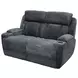 Dalton Lucky Charcoal 65" Power Reclining Loveseat