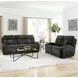 Dalton Lucky Charcoal 65" Power Reclining Loveseat