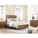 Alder Haven Warm Brunette and Matte Black 8 Drawer Larson Dresser with Rectangular Mirror