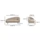Abigail Light Brown 66" Chaise