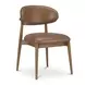 Ellie Brown Leather Upholstered Dining Chair