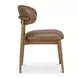 Ellie Brown Leather Upholstered Dining Chair