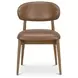 Ellie Brown Leather Upholstered Dining Chair