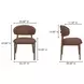 Ellie Rust Performance Fabric Upholstered Dining Chair